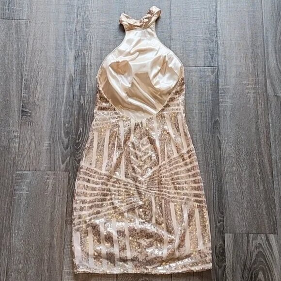 🍁 babyonline sequin Halter Dress 🍁 - Picture 3 of 5